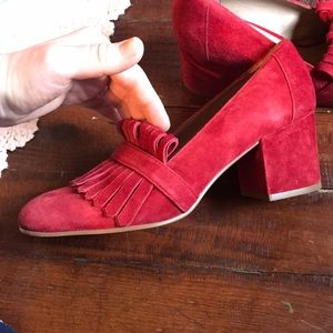 Leather Kate block heel loafers by Steve Madden!